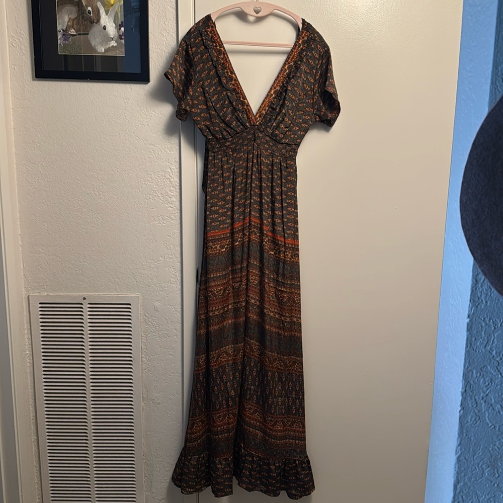 RAGA boho bohemian maxi dress size S